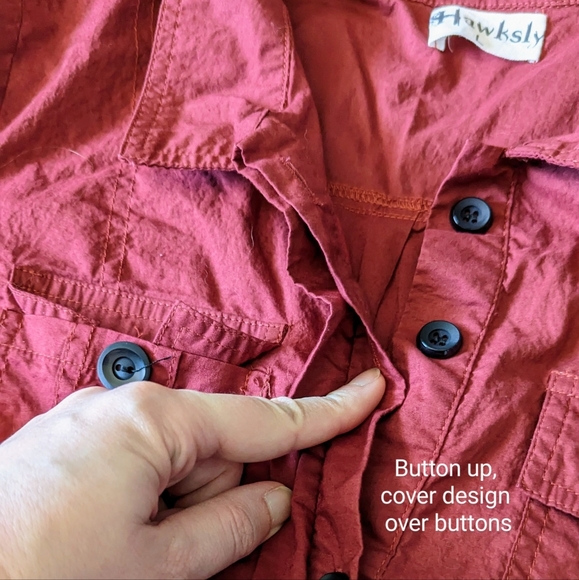 Hawksley brand, ladies Lg (fits like a small) wine coloured shirt dress,… - Picture 6 of 14
